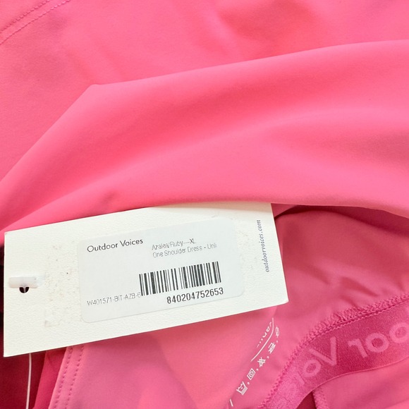 Outdoor Voices One Shoulder Dress‎ Azalea/Ruby XL NWT - Picture 8 of 9